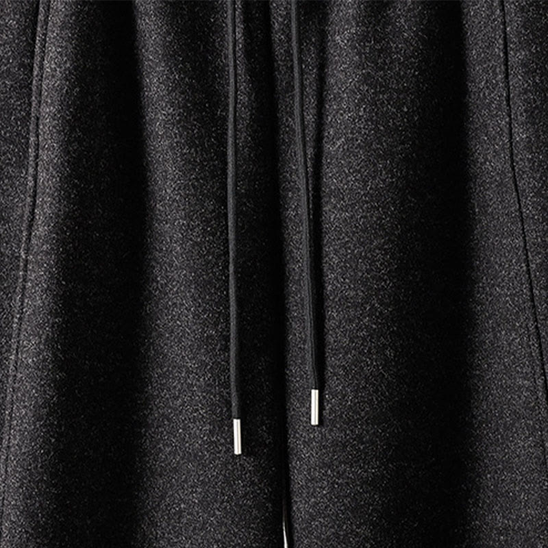 Pantaloni da donna spessi con tasche e lacci in cotone tinta unita Buddha Stones - image 3