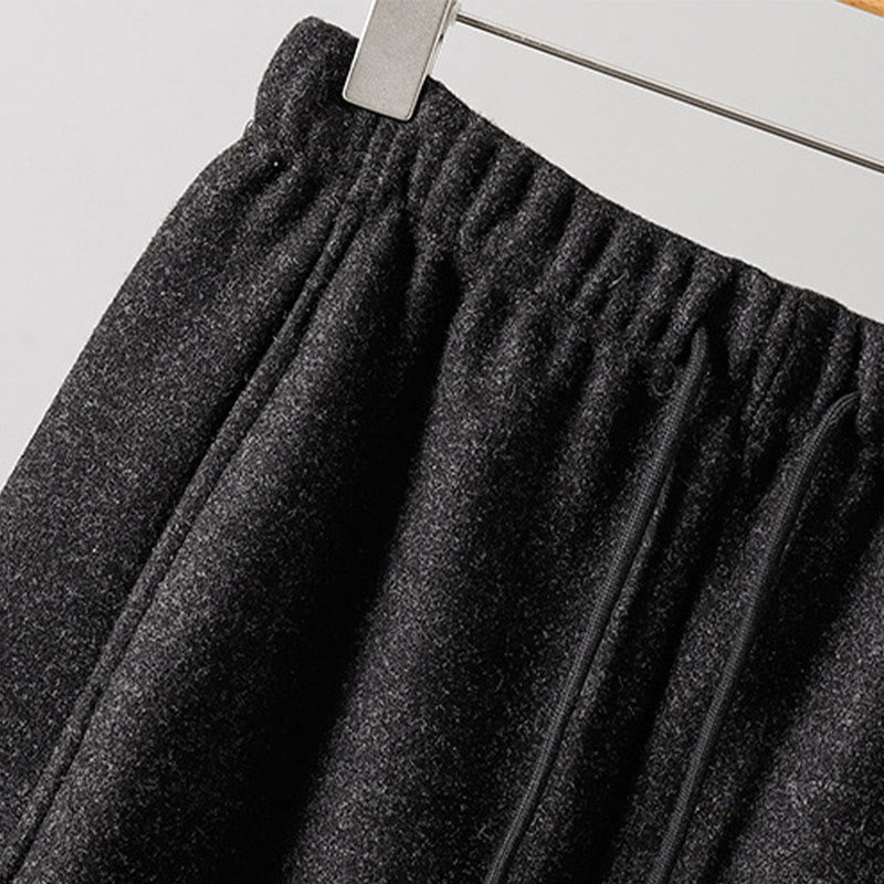 Pantaloni da donna spessi con tasche e lacci in cotone tinta unita Buddha Stones - image 2