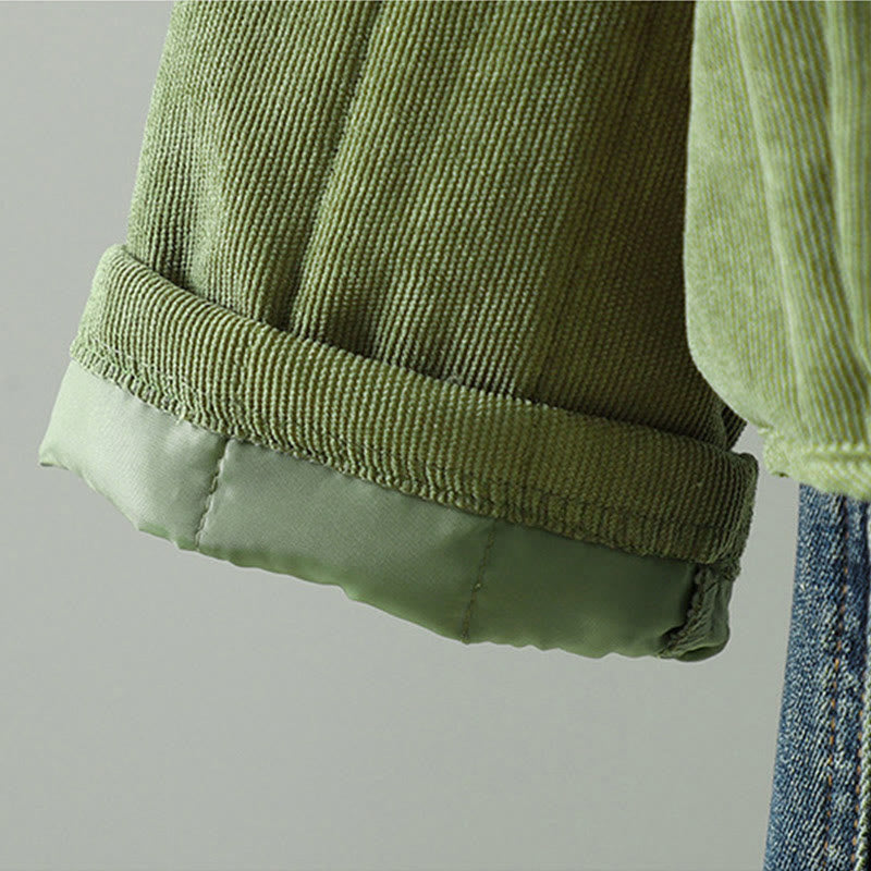 Giacca da donna in cotone a maniche lunghe con bottoni a rana, semplice e semplice , Buddha Stones - image 13