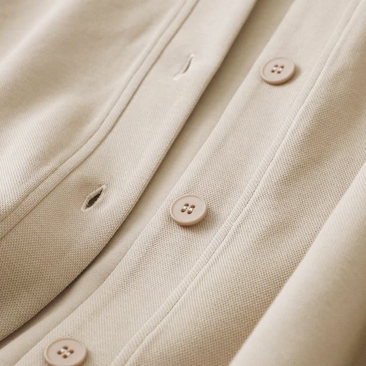 Giacca da donna in cotone a maniche lunghe con bottoni semplici Buddha Stones - image 6