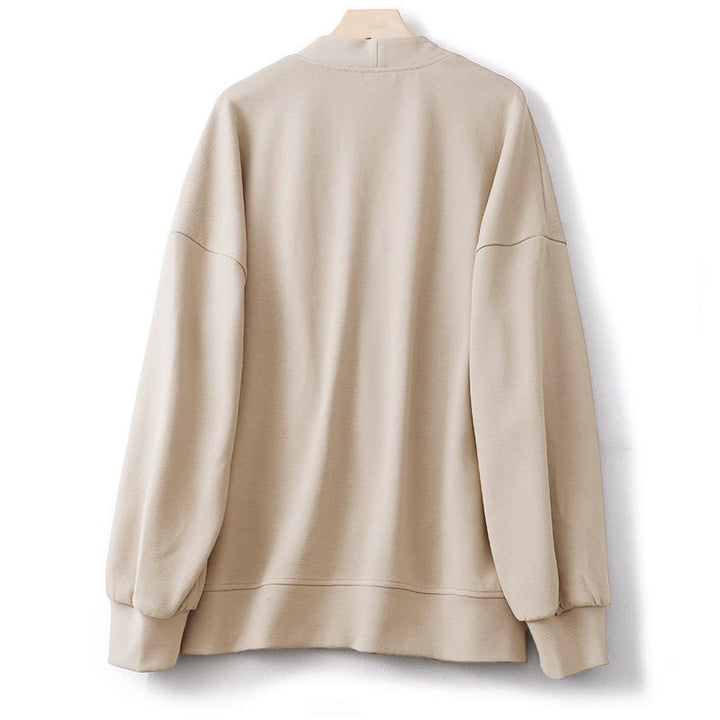 Giacca da donna in cotone a maniche lunghe con bottoni semplici Buddha Stones - image 1