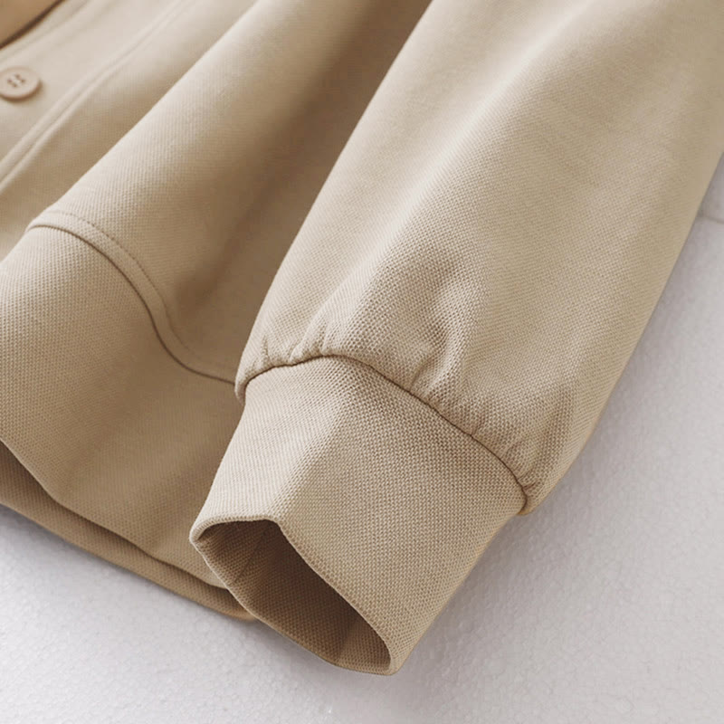 Giacca da donna in cotone a maniche lunghe con bottoni semplici Buddha Stones - image 4