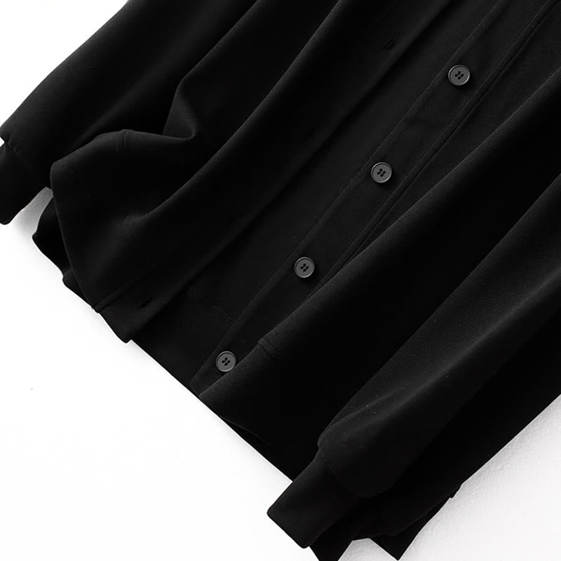 Giacca da donna in cotone a maniche lunghe con bottoni semplici Buddha Stones - image 12