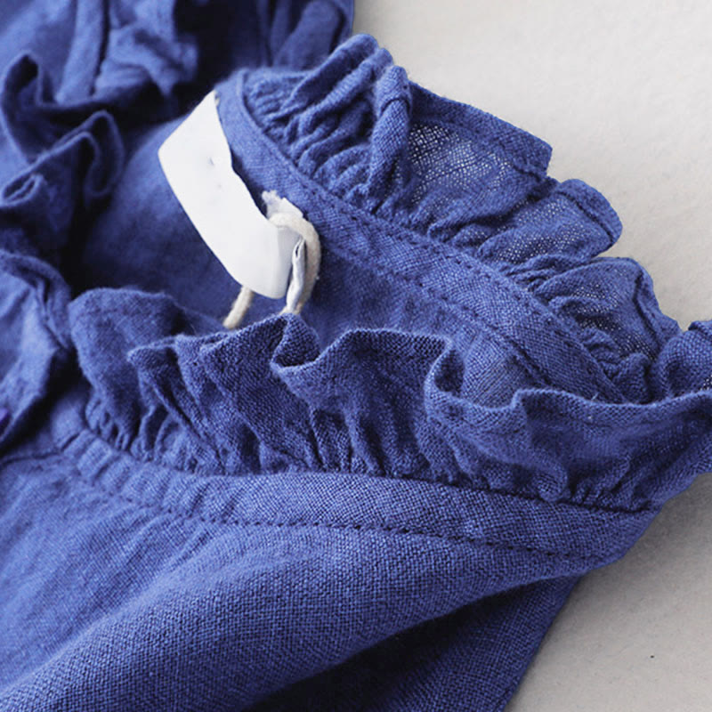 Abito midi in cotone a maniche lunghe con tasche Buddha Stones - image 4