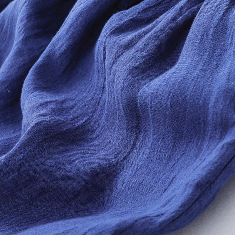 Abito midi in cotone a maniche lunghe con tasche Buddha Stones - image 11