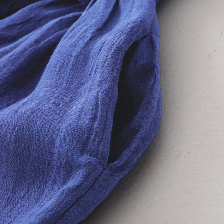 Abito midi in cotone a maniche lunghe con tasche Buddha Stones - image 7