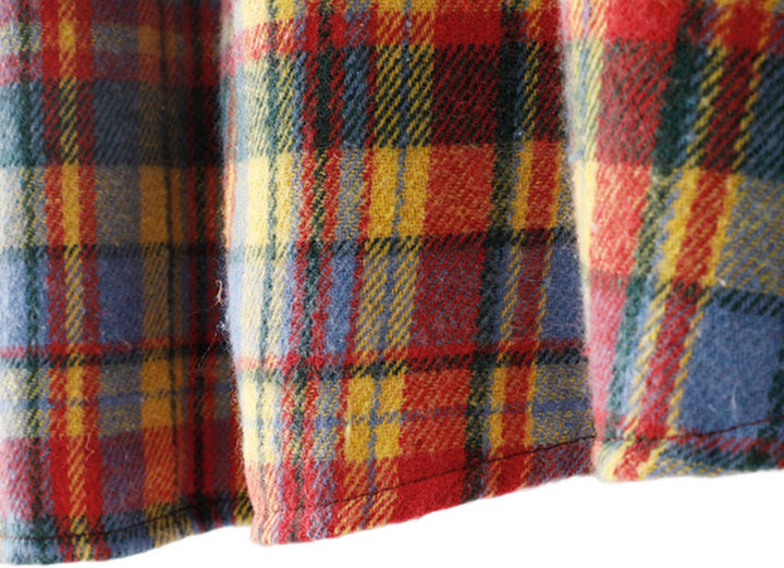 Gonna in cotone con motivo scozzese da donna, autunno inverno, Buddha Stones, con tasche - image 5