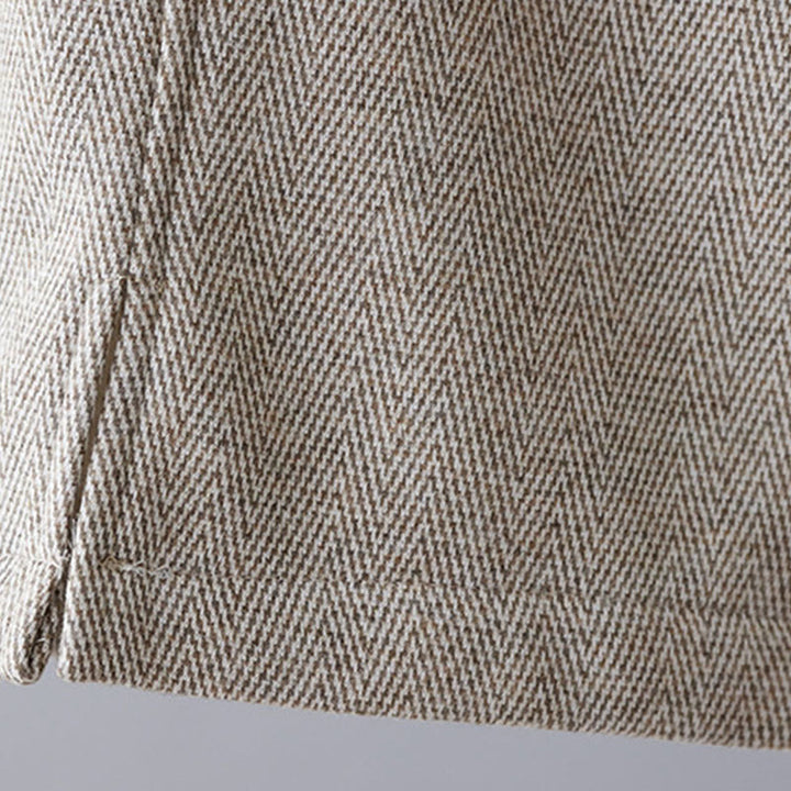 Buddha Stones Pantaloni casual da donna in cotone spesso con tasche e tinta unita - image 12