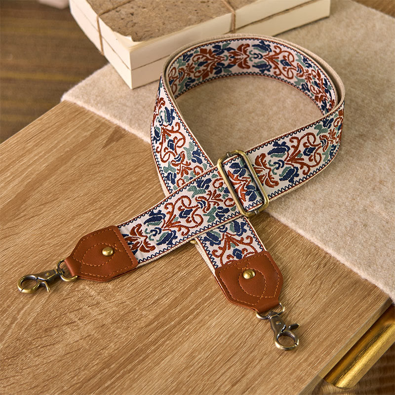 Cinghie di ricambio per borse a tracolla regolabili con ricamo geometrico a forma di fiore Buddha Stones - Cachi - 80-140 cm*5 cm - image 15