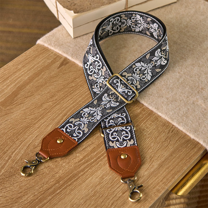 Cinghie di ricambio per borse a tracolla regolabili con ricamo geometrico a forma di fiore Buddha Stones - Nero Bianco - 80-140 cm*5 cm - image 25