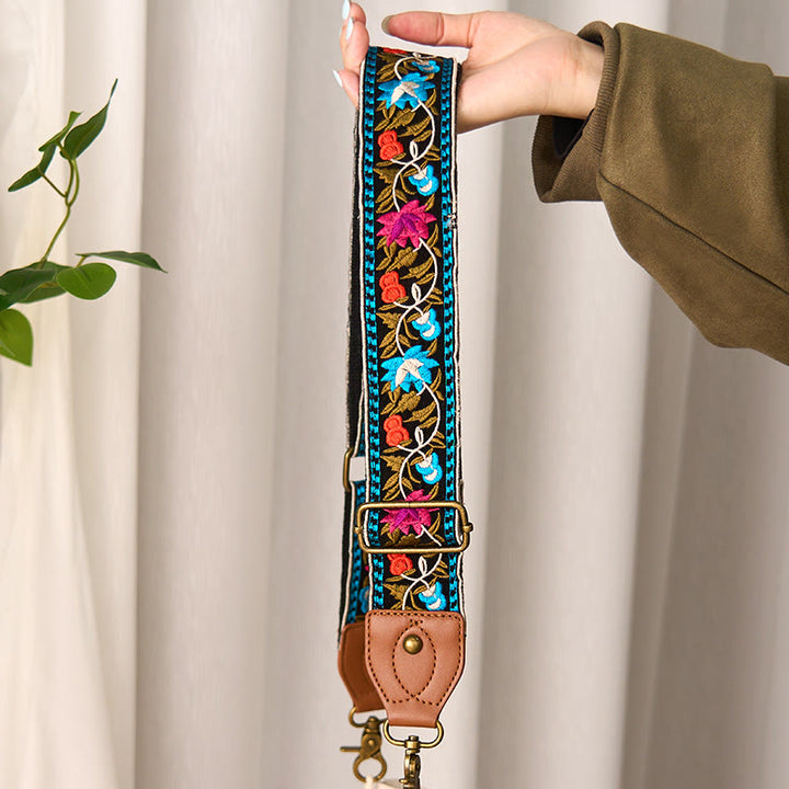 Borse a tracolla regolabili con ricami geometrici, tracolle di ricambio per borse a tracolla, Buddha Stones , fiori bohémien - image 4