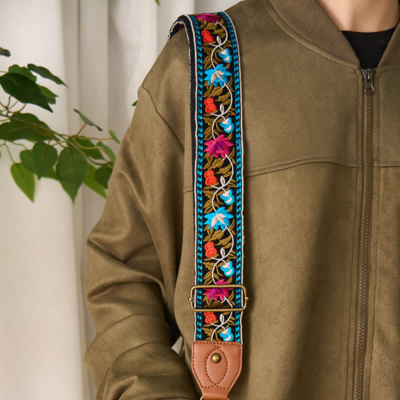 Borse a tracolla regolabili con ricami geometrici, tracolle di ricambio per borse a tracolla, Buddha Stones , fiori bohémien - image 6