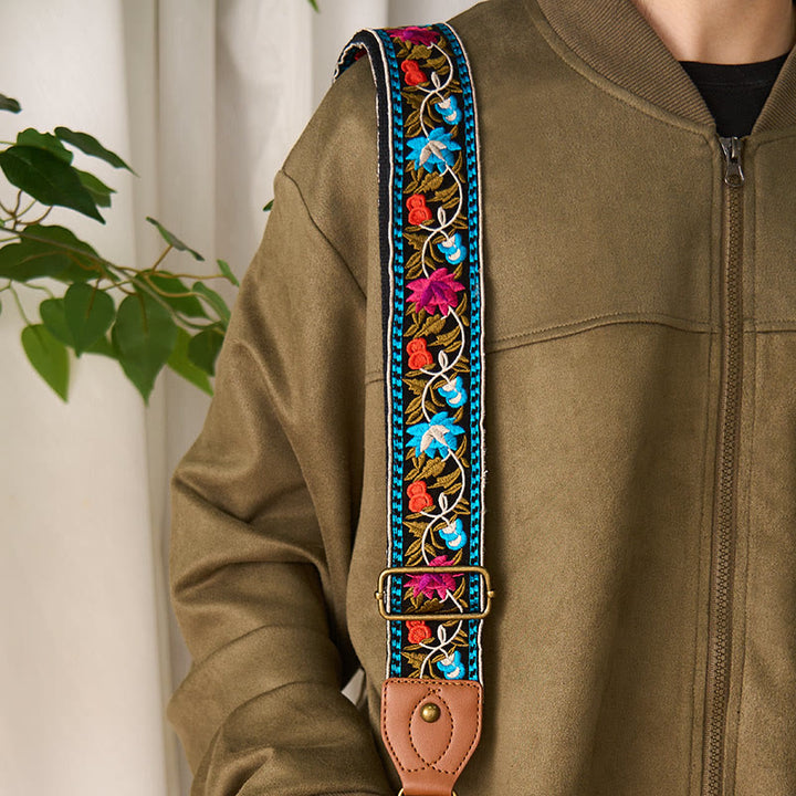 Borse a tracolla regolabili con ricami geometrici, tracolle di ricambio per borse a tracolla, Buddha Stones , fiori bohémien - image 6