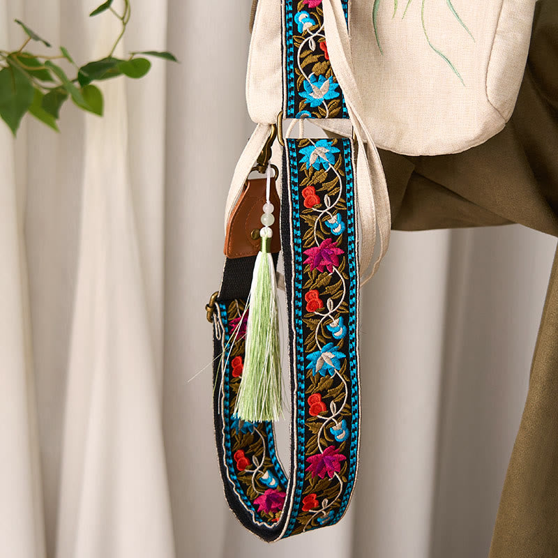 Borse a tracolla regolabili con ricami geometrici, tracolle di ricambio per borse a tracolla, Buddha Stones , fiori bohémien - image 5