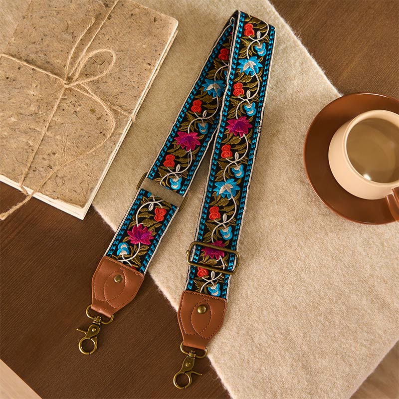 Borse a tracolla regolabili con ricami geometrici, tracolle di ricambio per borse a tracolla, Buddha Stones , fiori bohémien - image 1