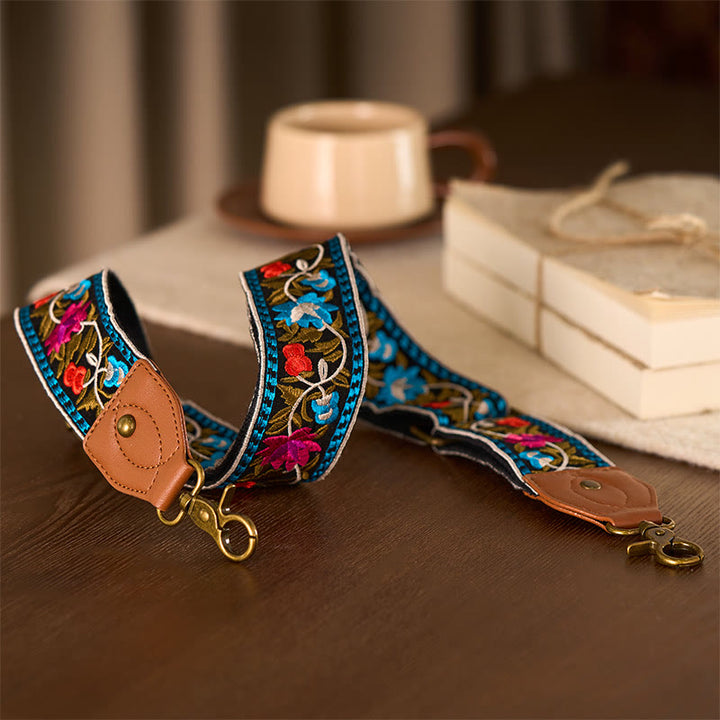 Borse a tracolla regolabili con ricami geometrici, tracolle di ricambio per borse a tracolla, Buddha Stones , fiori bohémien - image 3