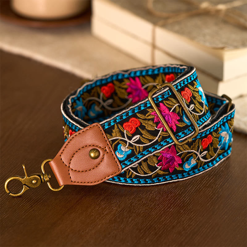 Borse a tracolla regolabili con ricami geometrici, tracolle di ricambio per borse a tracolla, Buddha Stones , fiori bohémien - image 2