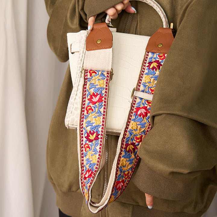 Borse a tracolla regolabili con ricami geometrici, tracolle di ricambio per borse a tracolla, Buddha Stones , fiori bohémien - image 14