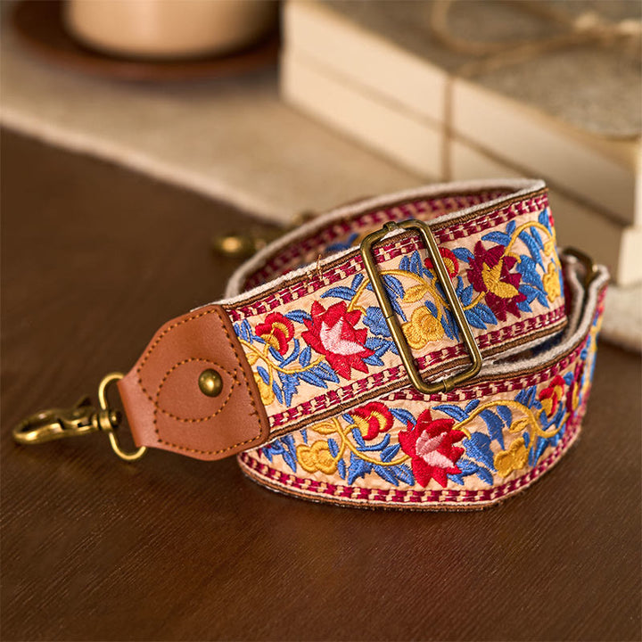 Borse a tracolla regolabili con ricami geometrici, tracolle di ricambio per borse a tracolla, Buddha Stones , fiori bohémien - image 10