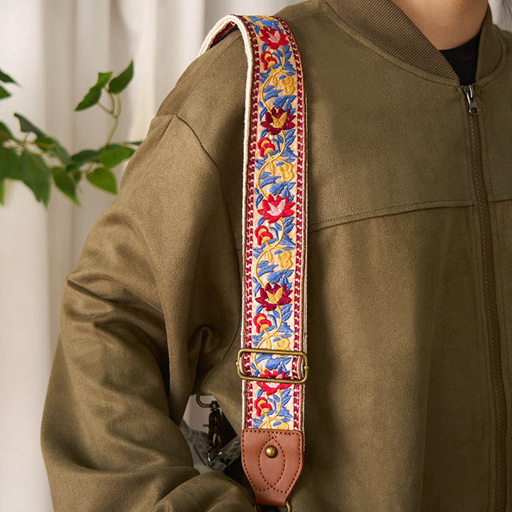 Borse a tracolla regolabili con ricami geometrici, tracolle di ricambio per borse a tracolla, Buddha Stones , fiori bohémien - image 13