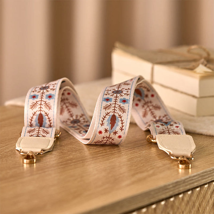 Cinghie di ricambio per borse a tracolla regolabili con fiori bohémien Buddha Stones - Cachi - 70-135 cm*3,8 cm - image 0