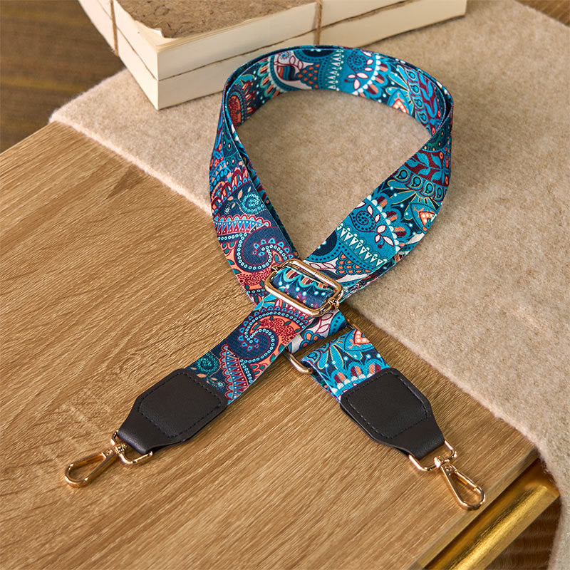 Cinghie di ricambio per borse a tracolla regolabili con occhi di girasole bohémien, Buddha Stones - Nero - 75-145 cm*3,8 cm - image 0