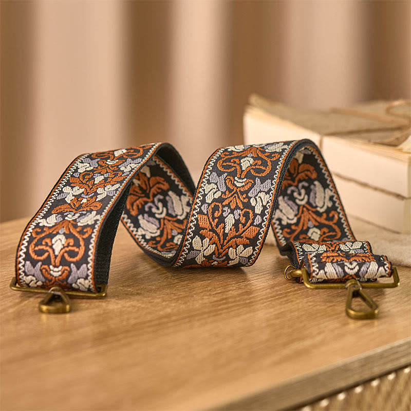 Cinghie di ricambio per borse a tracolla regolabili con fiori marroni bohémien Buddha Stones - image 2