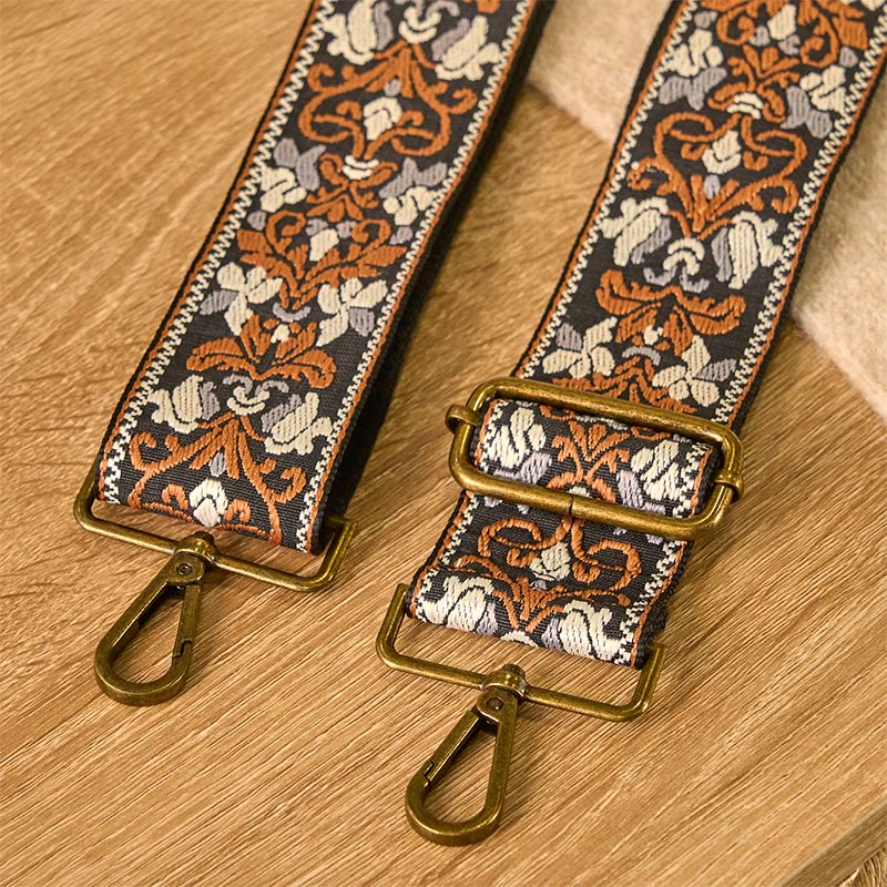 Cinghie di ricambio per borse a tracolla regolabili con fiori marroni bohémien Buddha Stones - image 4