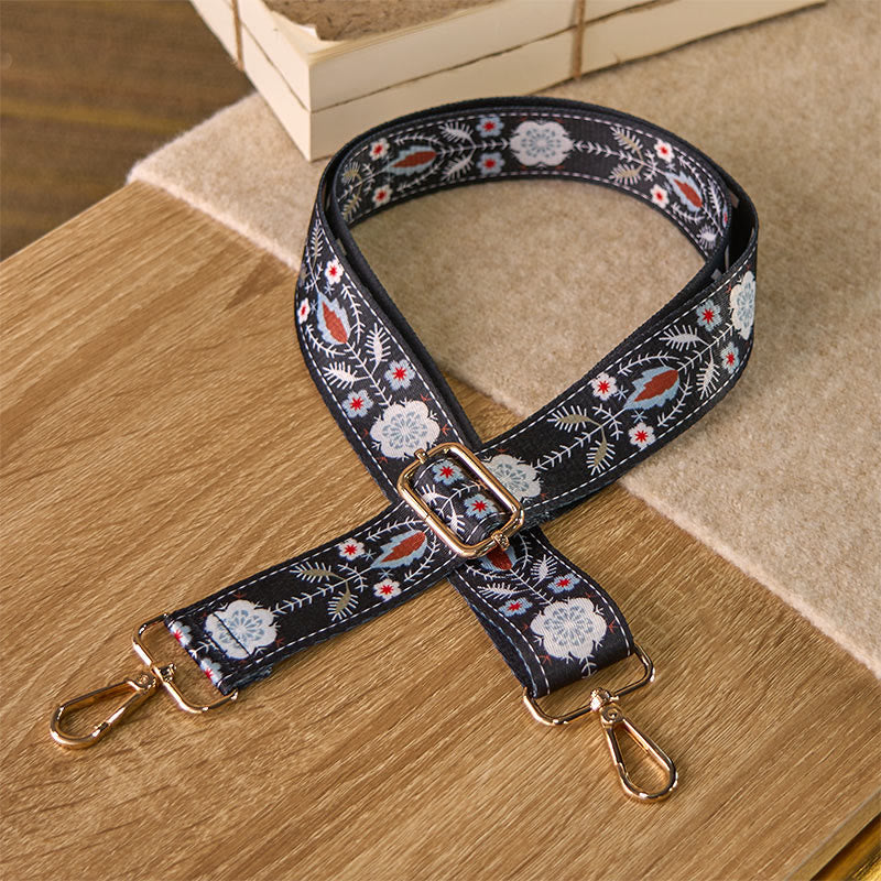 Cinghie di ricambio per borse a tracolla regolabili in jacquard geometrico con fiori boho e pietre Buddha Stones - image 1