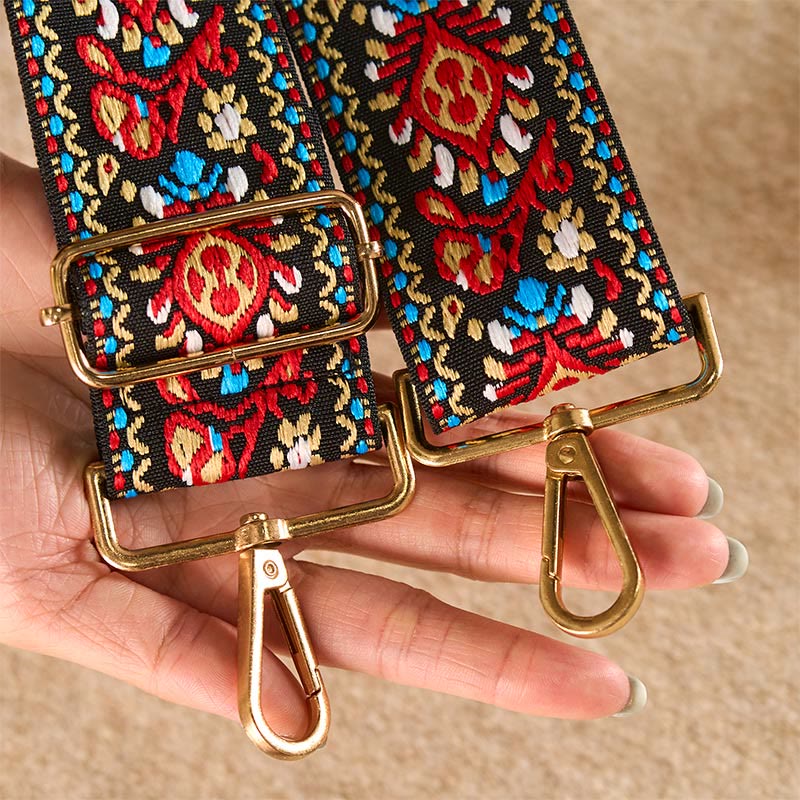 Cinghie di ricambio per borse a tracolla regolabili con ricami a strisce geometriche, fiori bohémien Buddha Stones - image 26