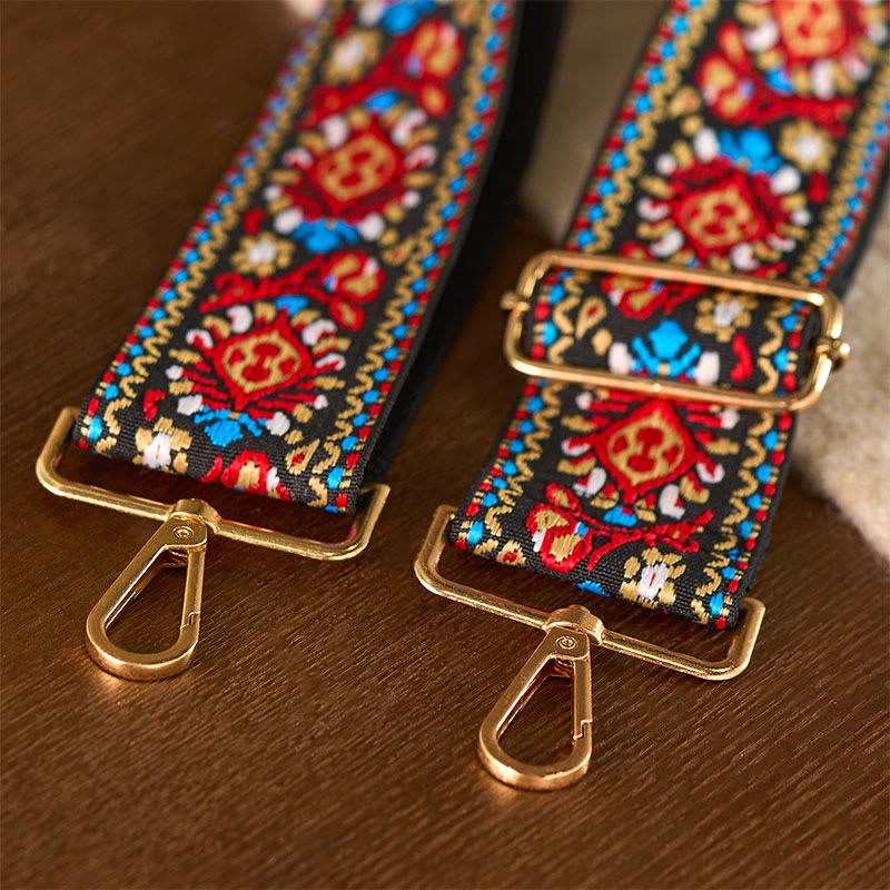 Cinghie di ricambio per borse a tracolla regolabili con ricami a strisce geometriche, fiori bohémien Buddha Stones - image 25