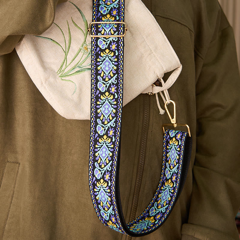 Cinghie di ricambio per borse a tracolla regolabili con ricami a strisce geometriche, fiori bohémien Buddha Stones - image 6