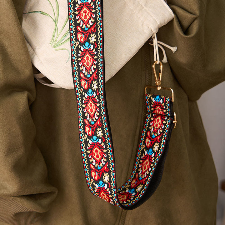 Cinghie di ricambio per borse a tracolla regolabili con ricami a strisce geometriche, fiori bohémien Buddha Stones - image 24