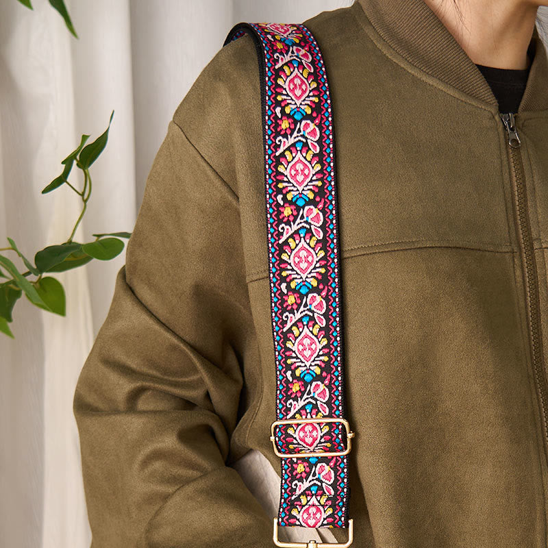 Cinghie di ricambio per borse a tracolla regolabili con ricami a strisce geometriche, fiori bohémien Buddha Stones - image 15