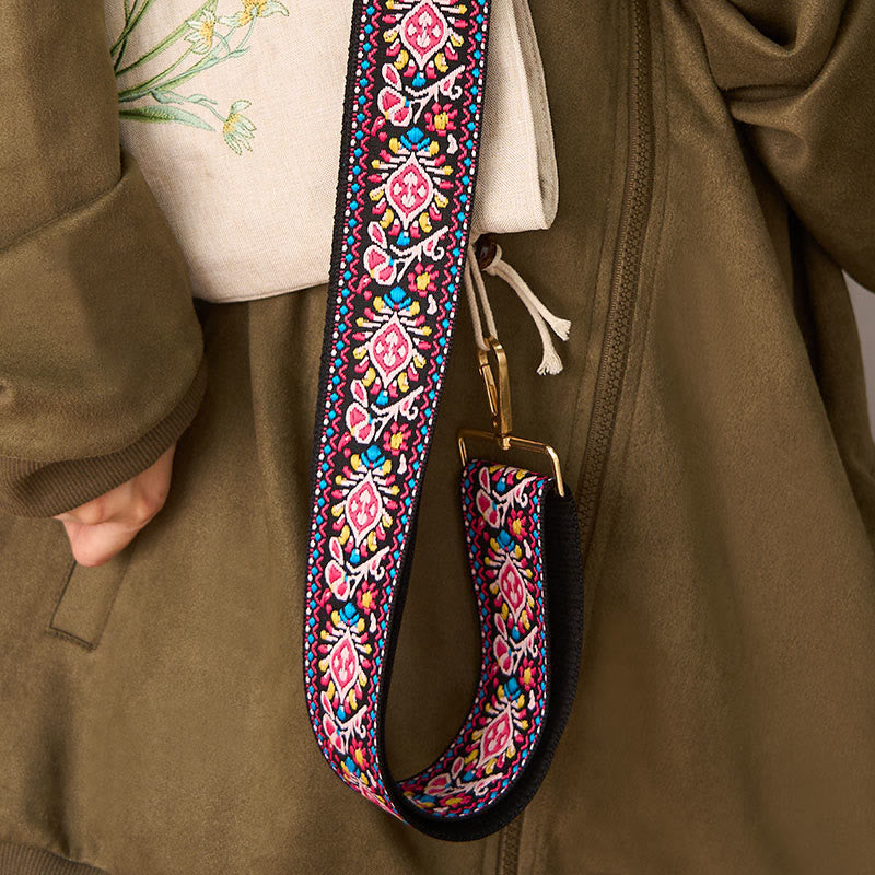 Cinghie di ricambio per borse a tracolla regolabili con ricami a strisce geometriche, fiori bohémien Buddha Stones - image 16