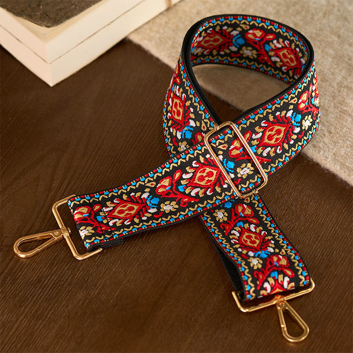 Cinghie di ricambio per borse a tracolla regolabili con ricami a strisce geometriche, fiori bohémien Buddha Stones - image 20