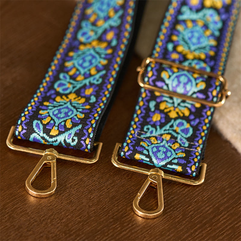 Cinghie di ricambio per borse a tracolla regolabili con ricami a strisce geometriche, fiori bohémien Buddha Stones - image 7