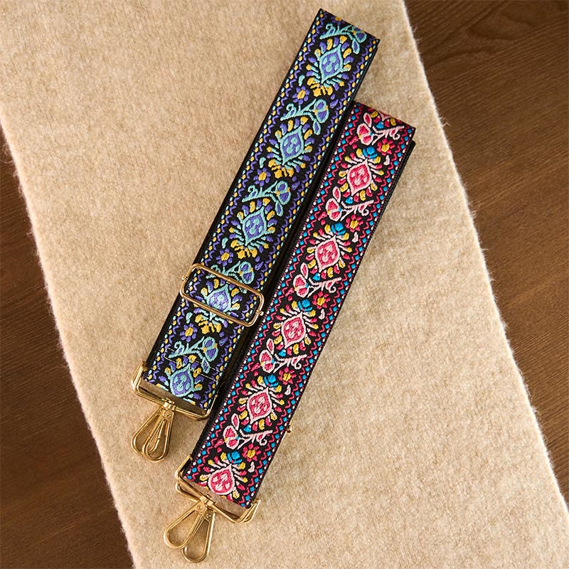 Cinghie di ricambio per borse a tracolla regolabili con ricami a strisce geometriche, fiori bohémien Buddha Stones - image 27