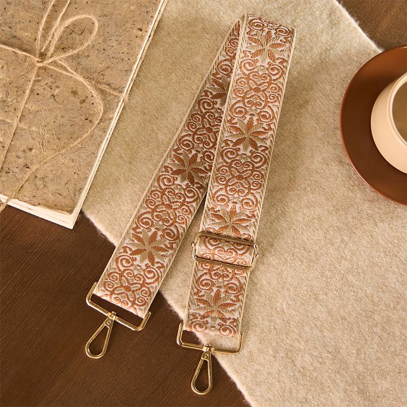 Borse a tracolla regolabili con cinturini di ricambio per borse a tracolla, borsetta con ricami geometrici, borse a tracolla in pietre Buddha Stones, stile bohémien, marrone beige - image 2