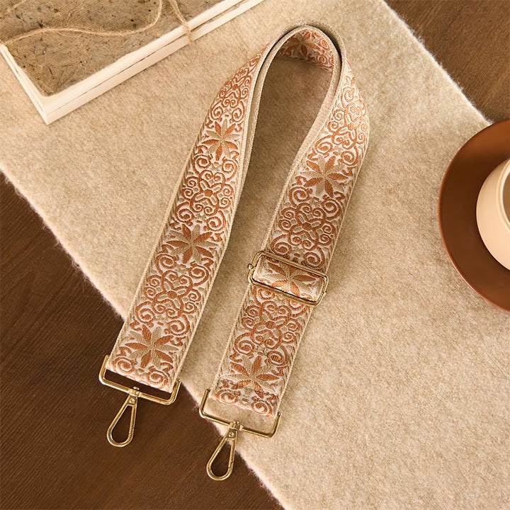 Borse a tracolla regolabili con cinturini di ricambio per borse a tracolla, borsetta con ricami geometrici, borse a tracolla in pietre Buddha Stones, stile bohémien, marrone beige - image 1