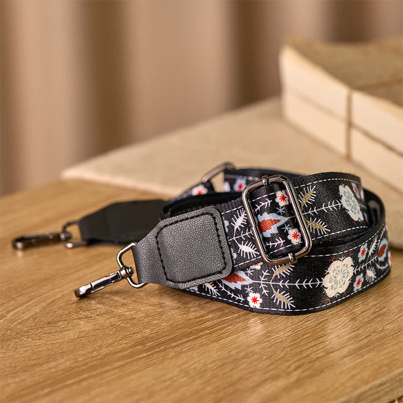 Cinghie di ricambio per borse a tracolla regolabili con motivo geometrico, motivo Buddha Stones Boho, nero e fiore - image 2