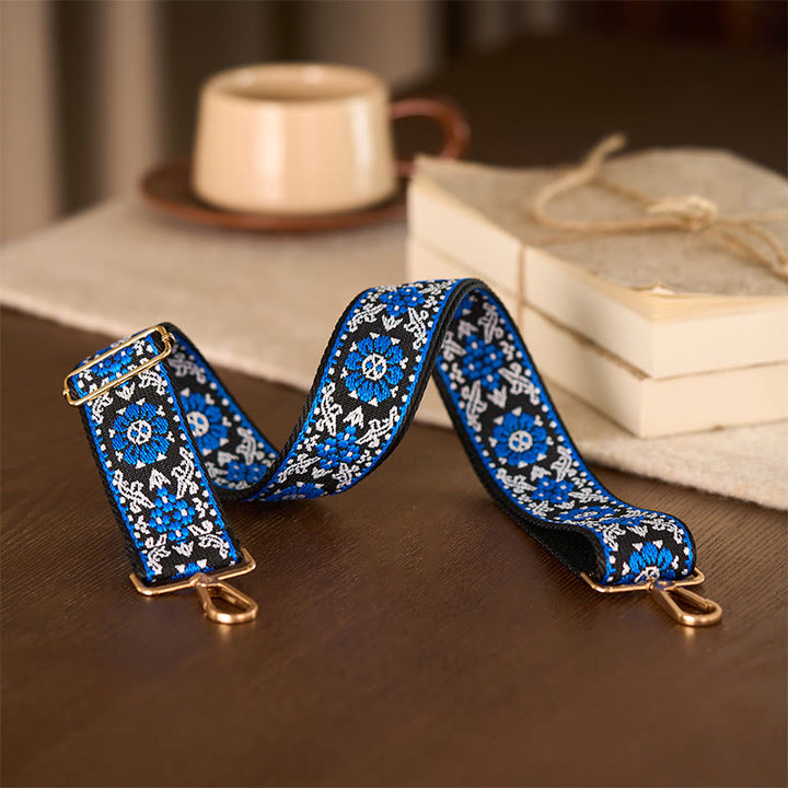 Borse a tracolla regolabili con ricami geometrici rotondi bohémien, tracolle di ricambio per borsetta , Buddha Stones - image 12