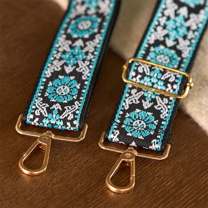 Borse a tracolla regolabili con ricami geometrici rotondi bohémien, tracolle di ricambio per borsetta , Buddha Stones - image 7