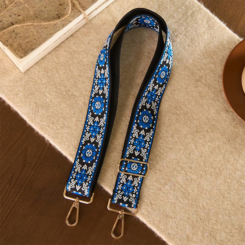 Borse a tracolla regolabili con ricami geometrici rotondi bohémien, tracolle di ricambio per borsetta , Buddha Stones - image 10