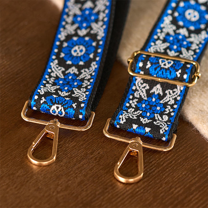 Borse a tracolla regolabili con ricami geometrici rotondi bohémien, tracolle di ricambio per borsetta , Buddha Stones - image 13