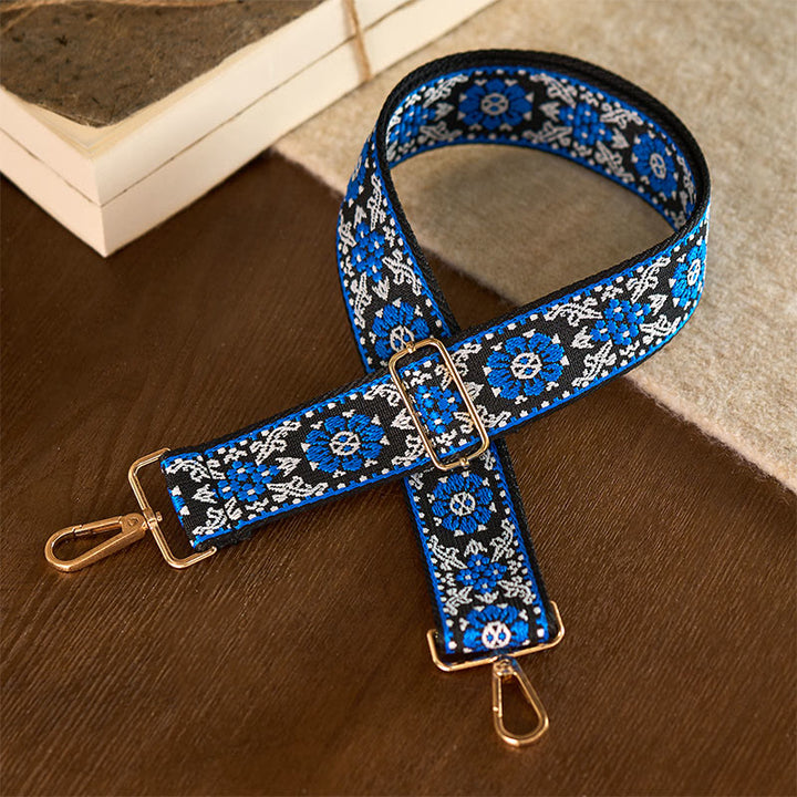 Borse a tracolla regolabili con ricami geometrici rotondi bohémien, tracolle di ricambio per borsetta , Buddha Stones - image 11