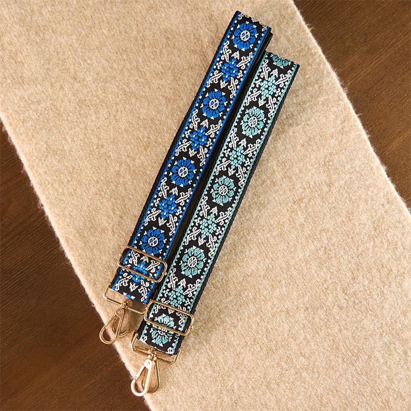 Borse a tracolla regolabili con ricami geometrici rotondi bohémien, tracolle di ricambio per borsetta , Buddha Stones - image 14