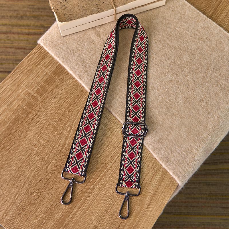 Cinghie di ricambio per borse a tracolla regolabili con tracolla geometrica a righe e rombi in stile boho Buddha Stones - image 5