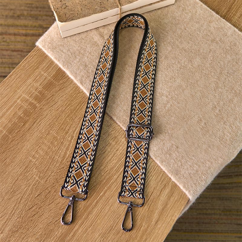 Cinghie di ricambio per borse a tracolla regolabili con tracolla geometrica a righe e rombi in stile boho Buddha Stones - image 3