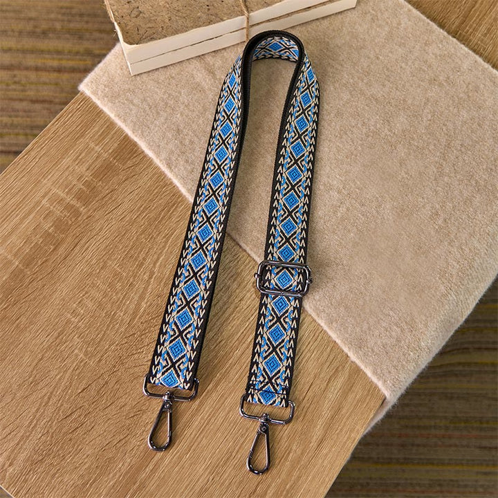 Cinghie di ricambio per borse a tracolla regolabili con tracolla geometrica a righe e rombi in stile boho Buddha Stones - image 1